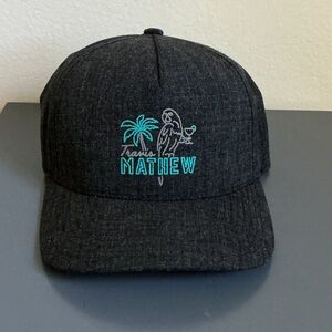 Travis Mathew Charcoal Cap with Aqua Design